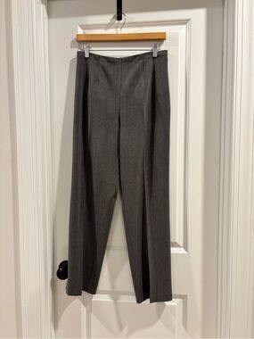 JM Collection Petite Gray Straight Dress Pants